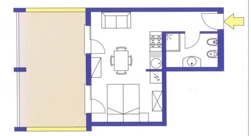 aparthotel ASHANTI: A2 Nord - planimetria 1 (esempio)